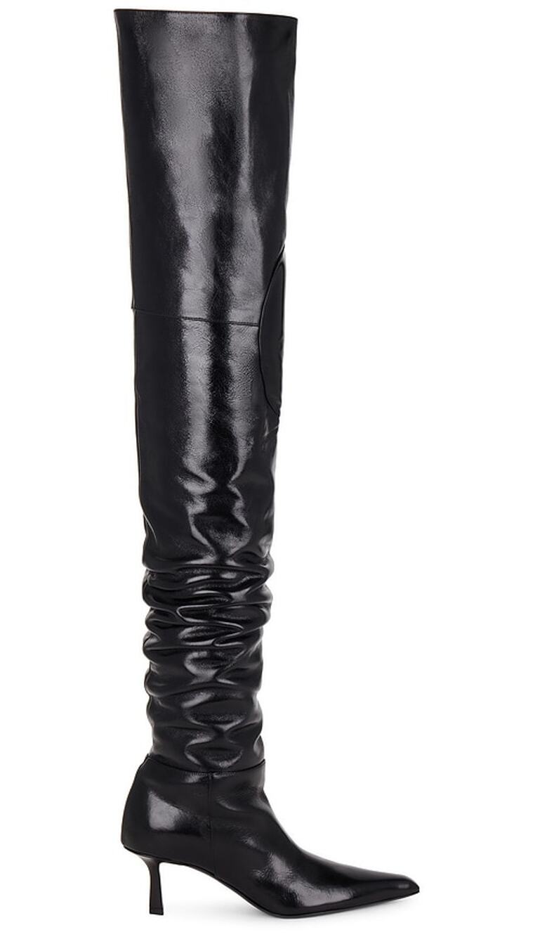 Alexander Wang Sleek Black Viola 65 High Hip Thigh High Boots Size 38 EU / US 8